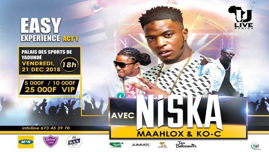 Niska en concert à Yaoundé le 21 décembre 2018